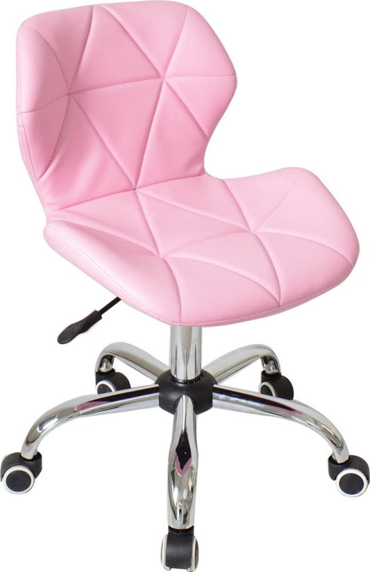 Siège de bureau design moderne - fauteuil de direction - réglable en hauteur - rose