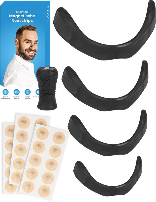 DreamCare Bandelettes nasales magnétiques - 15 paires - écarteur nasal - anti-ronflement - pansements nasaux