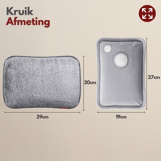 Coozie Electric Jug - 1L - avec manchon ThermoSoft en tissu duveteux - Carafe d'eau chaude chauffante et douce - Carafe d'eau chaude - Gris