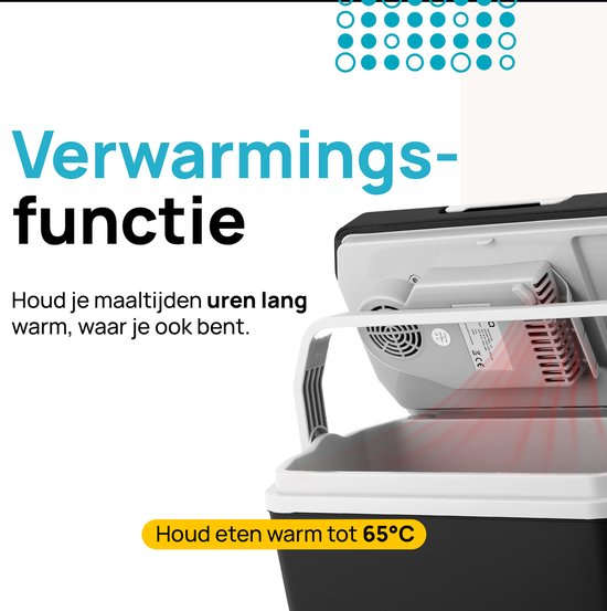 MOA Coolbox électrique 12v 230 volt - 22L - Frigobox - Réfrigérateur de camping - Voiture et camping - Refroidissement et chauffage - Noir