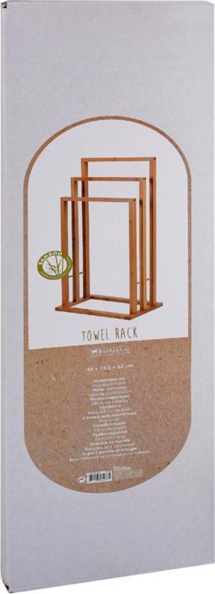 Porte-serviettes en bambou avec 3 tringles - 40X24X82CM