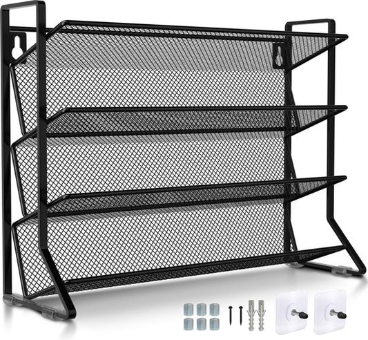 Soothe Spice Rack Standing and Hanging for 24 Spice Jars - 4 Layers - Spice Organiser - Spice Rack - Noir