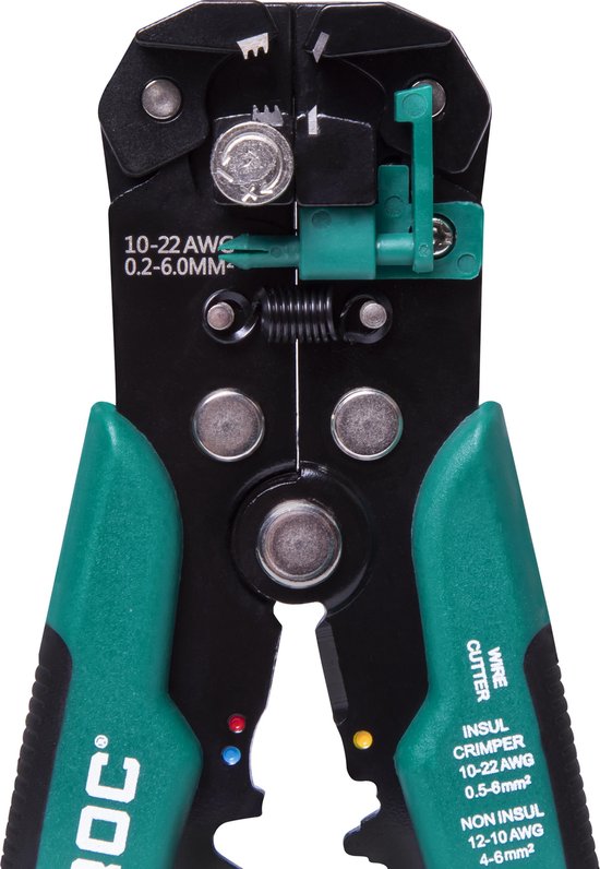 VONROC Pince à dénuder automatique professionnelle - Pince à sertir et à isoler - Avec jeu d'accessoires de 270 pièces