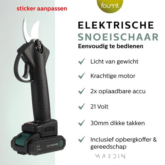 Sécateur électrique - Noir