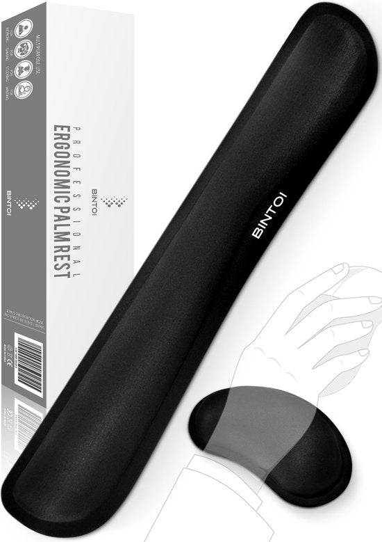 Bintoi® P100 - Support ergonomique pour poignet clavier et souris - Noir