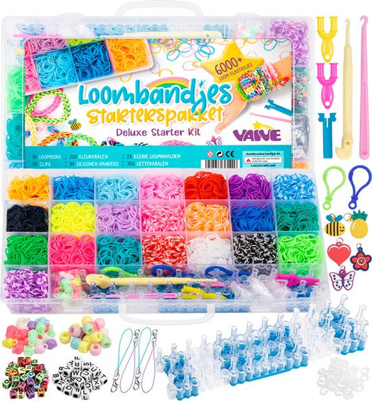 VAIVE Loom Straps Deluxe Starter Kit with Loom Board - Loom Straps Starter Kit - Crafting Girls - For Kids - Craft Box