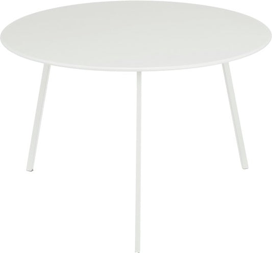 Table d'appoint d'extérieur - Mica Decorations - H38 x Ø58 cm - Métal - Blanc
