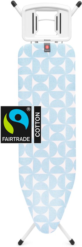 Brabantia planche à repasser B - 124 x 38 cm, pour fer à vapeur - Fresh Breeze