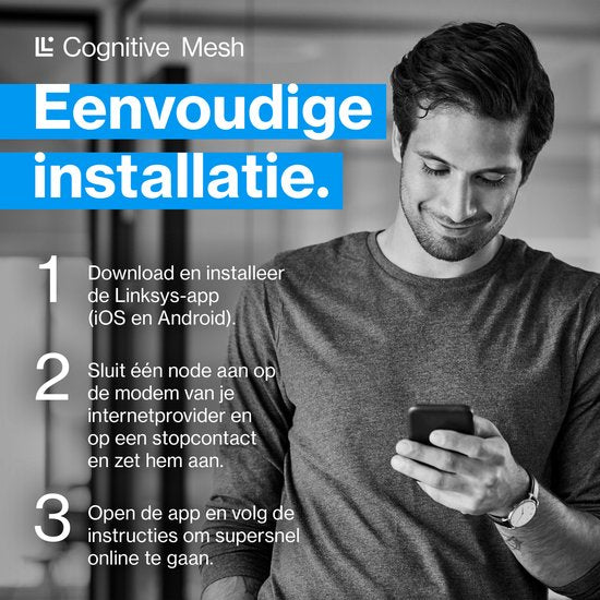 Linksys MX6202 Velop Pro - Mesh WiFi - Amplificateur WiFi - WiFi 6E - 5400 Mbps - 2-Pack - Blanc