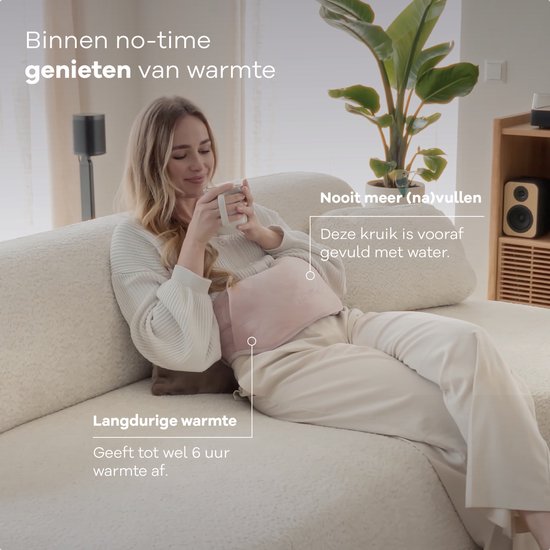 Pichet électrique Zenwave avec manchon - Affichage numérique - Pichet d'eau chaude et pichet d'eau avec chauffe-mains - Coussin chauffant rechargeable - Bande chauffante menstruelle - Durable et sans fil - Camping et extérieur - Pichet d'eau chaude rose -