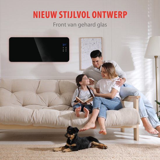 alpina Electric Convector Heater 2000W - Panneau chauffant à température réglable - Fonction minuterie