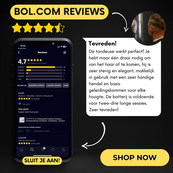 Tondeuse à cheveux professionnelle sans fil 4 en 1 - Tondeuse à cheveux pour hommes - Cheveux - Tondeuse à cheveux - Machine à cheveux pour coiffeurs - Tondeuse à cheveux - Tondeuse à barbe - Barber Hair Clipper - Hairdresser Buddha Trimmer - Barber Set