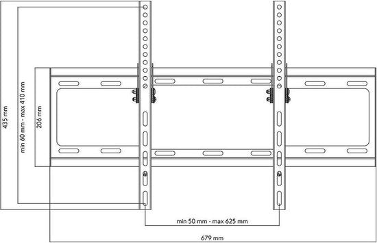 WM2611 Support mural universel plat - 32-90" - VESA 600 - noir
