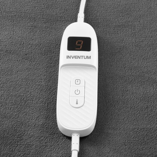 Inventum HB180G - Couverture électrique - Couverture chauffante - Couverture - 1 personne - 180x130 cm - Polaire - Gris