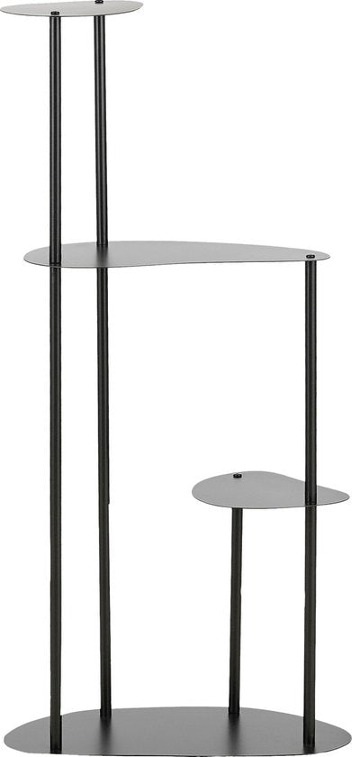Mica Decorations Fonda Table à plantes - L48 x L27 x H100 cm - Métal - Noir