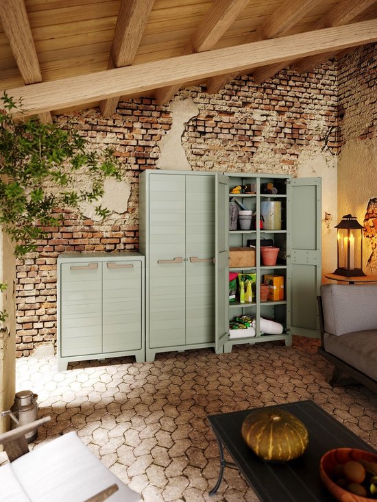 Planet Outdoor armoire de rangement multispace - 44x80x182cm - Gris clair