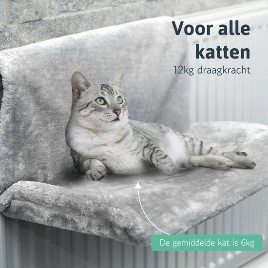 LBB Hamac pour Radiateur - Panier et couchage - chat - Hamac pour Radiateur - Gris