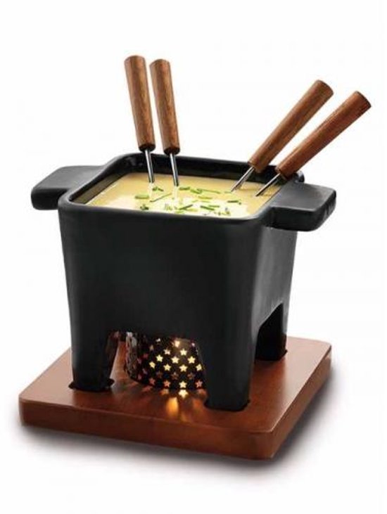 Boska Tapas Fondue set Nero L - Set à fondue - Lavable au lave-vaisselle et au micro-ondes - 400 ml