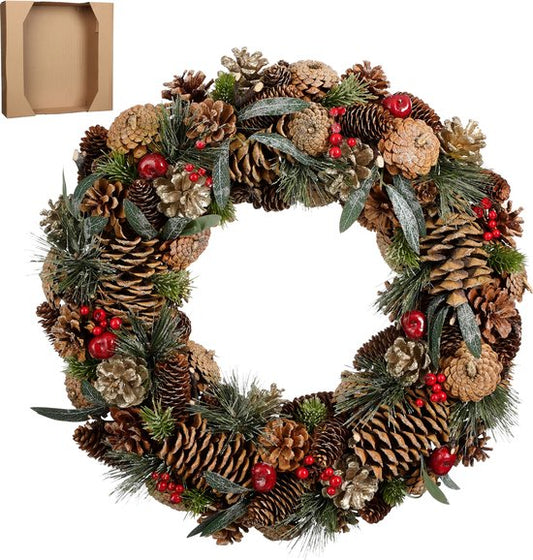 Maison des Saisons Couronne de Noël - Ø50 cm - Vert