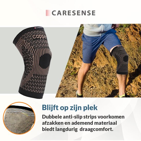 Caresense Knee Brace - Attelle de rotule - Pour l'arthrite - Soulagement des douleurs articulaires - Attelle de genou pour adultes - Taille L