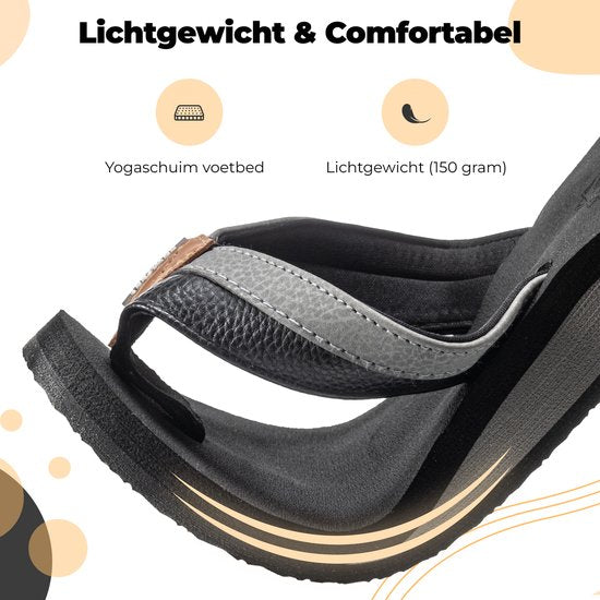 Chaussons Hommes - Sandales - Noir - Taille 40 - Comfeet