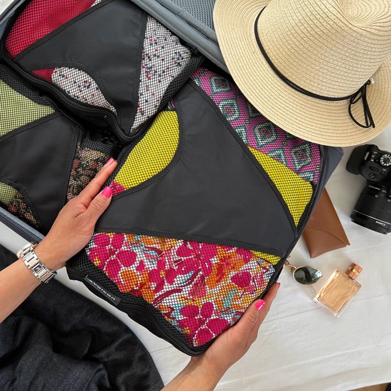 Volcan Packing Cubes - Kit d'organisation pour valise - 3 pièces - Pour sac à dos et valise - Noir