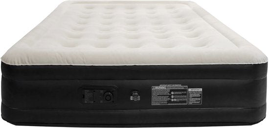 FLOAT NimbusRest - Matelas gonflable 2 personnes avec pompe électrique intégrée - < 3 min de gonflage rapide - 198 x 152 x 38 cm - Matelas gonflable autogonflant 2 personnes - Lit d'appoint Queen