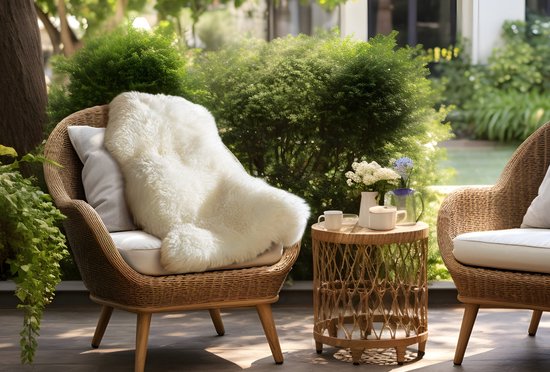 Home&Comfort Peau de mouton - Crème - 90x60 cm - Peau de mouton douce et chaude