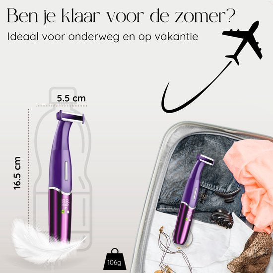 Tondeuse bikini 4 en 1 - Sansbeauté® - Visage - Aisselles - Jambes - Maillot - Tondeuse à sourcils - Epilation visage femmes - Zone intime - Ladyshaves Bikini - Epilateur électrique