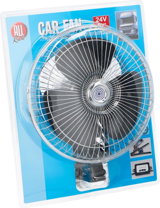 All Ride Mini Fan 24V - Ventilateur pour camion et voiture - Avec clip et câble d'alimentation 2M
