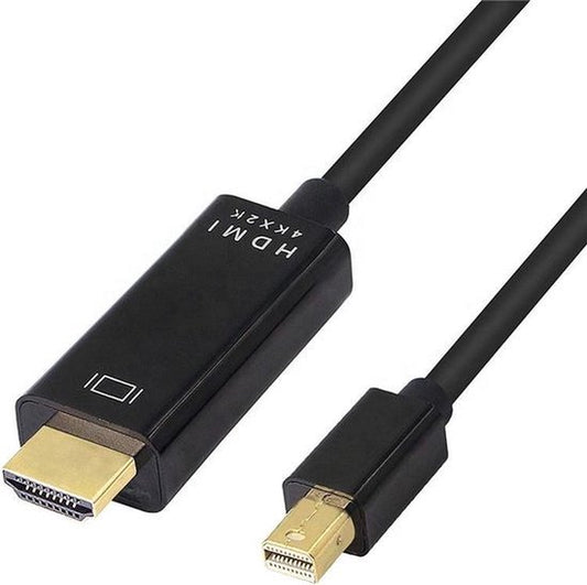 Techvavo® Câble Mini DisplayPort vers HDMI - Câble Thunderbolt vers HDMI - Câble HDMI - 4K 30Hz Ultra HD - 1,8 mètres