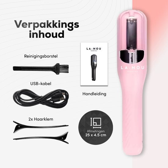 La Nou® Split Remover 4 - Epilateur pour cheveux fourchus - Accessoires inclus - Pour cheveux fourchus - Epilateur pour cheveux fourchus - Epilateur pour cheveux fourchus - Rose