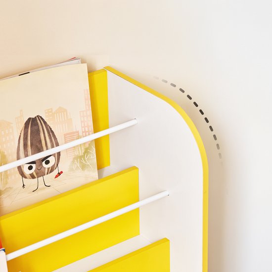 SoBuy KMB108-G Bibliothèque pour enfants - Rack de rangement en bois blanc avec 3 compartiments