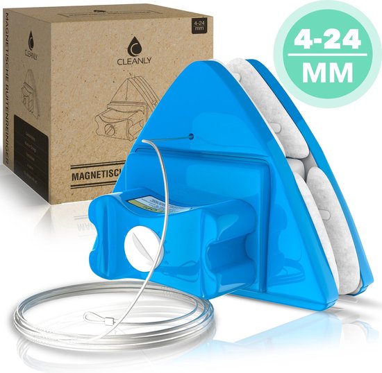 CLEANLY Lèche-vitre magnétique 4-24mm - Nettoyeur de vitre et essuie-vitre magnétique - Double vitrage