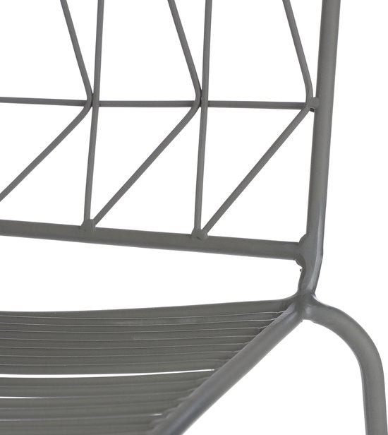Mica Decorations Chaise de jardin Bueno - L53 x L55 x H77 cm - Gris