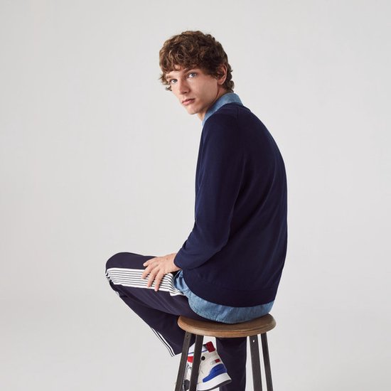Lacoste Organic Cotton V-neck Sweater - Maillots de sport - marine (bleu marine) - Hommes