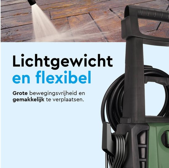 BRASQ HPW 150 nettoyeur haute pression - Nettoyeur de terrasse - Pulvérisateur haute pression - 2000W - 150 bar - 468 L/H - Kit complet