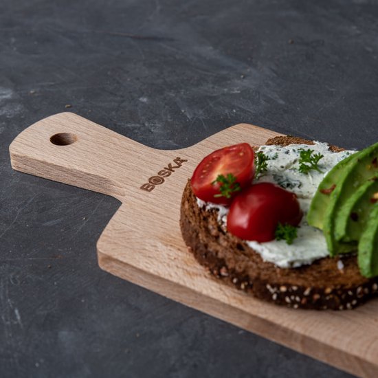 Boska Serving Board Geneva S - Avec poignée - Bois de hêtre européen - Marron - Planche à boire - 27.5 cm
