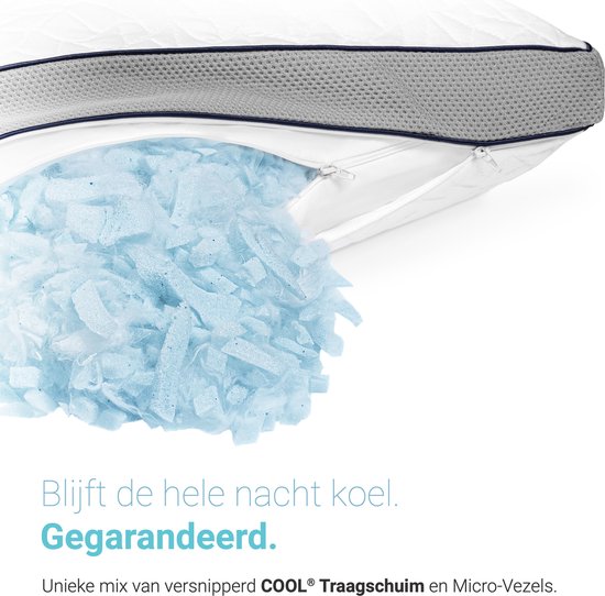 CozySense® Oreiller d'enfant - Oreiller d'enfant - Oreiller pour tout-petits - Mousse à mémoire de forme déchiquetée + microfibres - Technologie de refroidissement - Rembourrage - 100g de mousse supplémentaire inclus - 40x55 cm - Enfants de 2 à 12 ans
