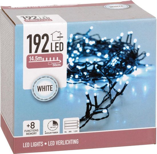 Eclairage LED 192 LED - blanc - à piles