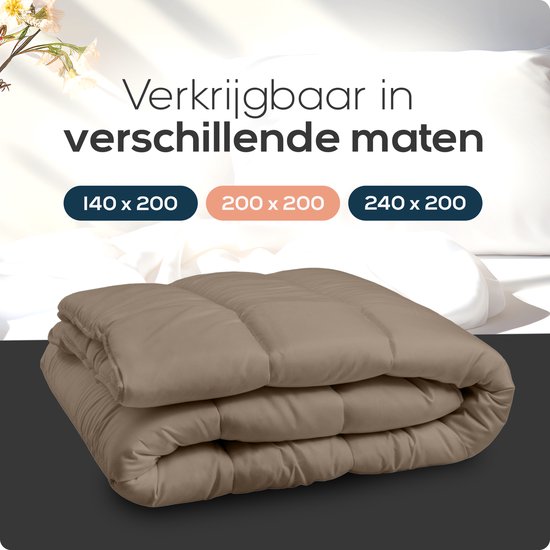 Sleeptime 2 in 1 Duvet - Couette sans housse avec taies d'oreiller - 200x200 - Taupe