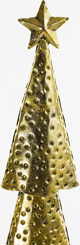 Sapin de Noël de la Maison des Saisons - L15 x L8 x H68 cm - Métal - Or