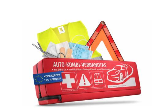 HELDENWERK Car combi bag (3 en 1) selon la norme actuelle 2026 - y compris triangle de signalisation, gilet de sécurité - kit de premiers secours triangle de signalisation kit de premiers secours pour voiture DIN 13164:2022 (conformément au code de la rou