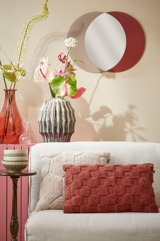 Mica Decorations Miroir mural Avilo - L58 x l45 cm - Rouge foncé