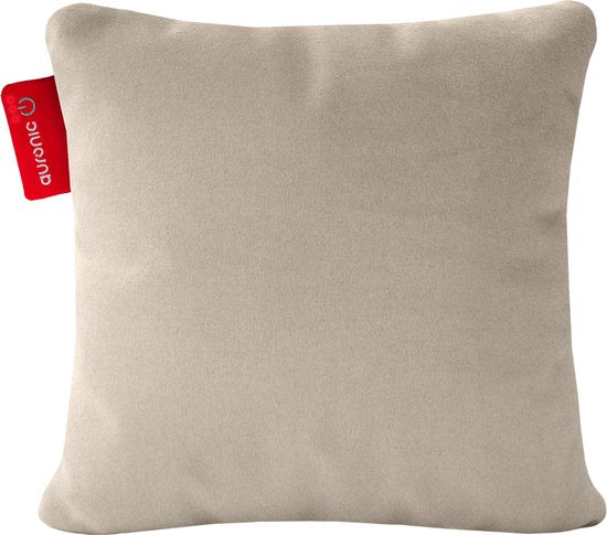 Auronic Heat Pillow - Classic - 45x45 - Sans fil - Rechargeable - Oreiller électrique - Infrarouge - Taupe