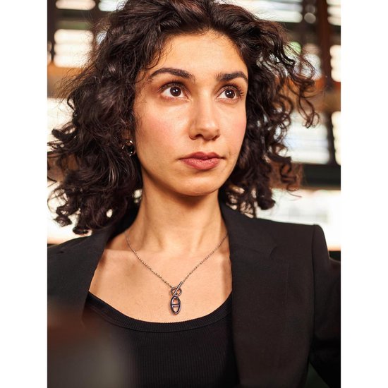 Laura Ferini Ladies Necklace Legato Silver - Chaîne en argent avec pendentif - Plaqué or blanc 18K - Collier - Collier - Bijoux - Accessoires - Collier pour dames avec pendentif