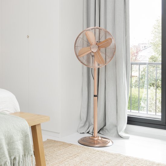 Tristar VE-5971 - Ventilateur trépied rétro - Ø 40 cm - Finition cuivre