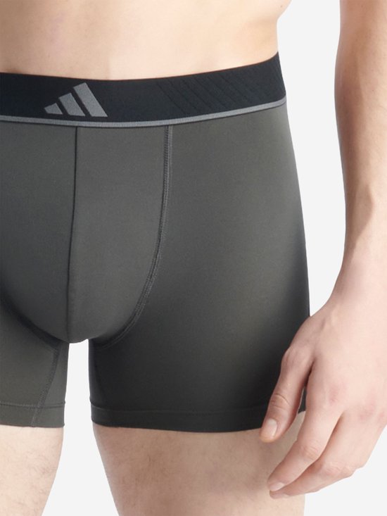 adidas Active Flex 3-Pack Boxers en Microfibre - Hommes - Sous-vêtements de sport - Stretch - Régulation de l'humidité - Noir/Gris - Taille XL