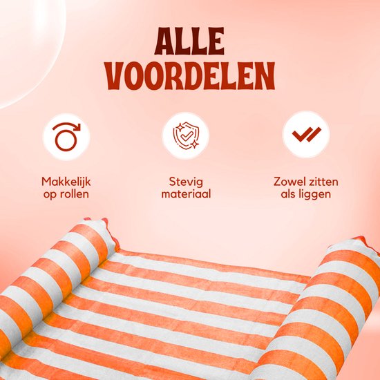 Travelly - Hamac d'eau de luxe - Hamac - matelas d'air - matelas d'air - piscine - jouet d'eau - hamac d'eau - Orange