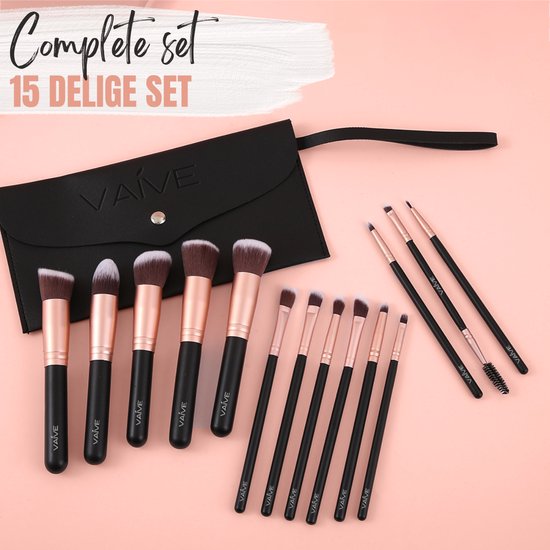 VAIVE Makeup Brushes Set - Foundation Brush - Eyeshadow Brushes - Powder Brush - Makeup Brushes - Brush Sets - Eyebrow Brush